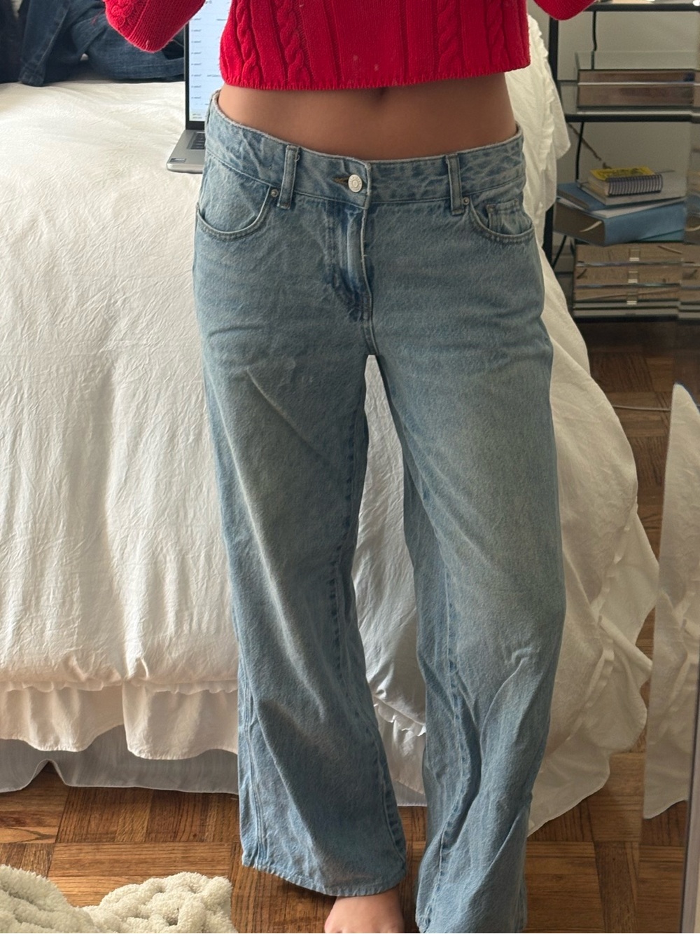PacSun Women's Light Blue Flare Jeans